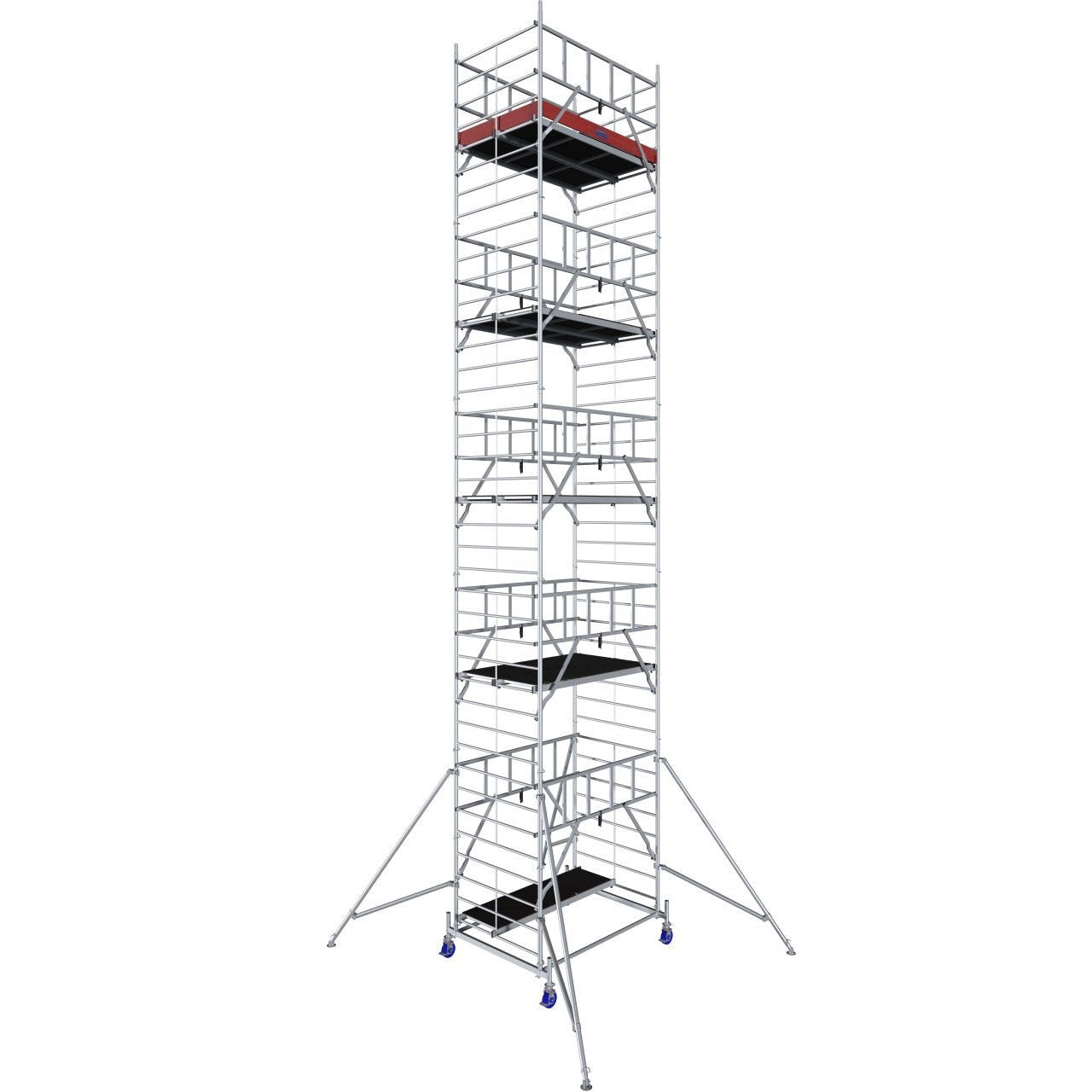 Алуминиево мобилно скеле KRAUSE ProTec XXL с широка платформа и 5 години гаранция, работна височина до 11.30 м.