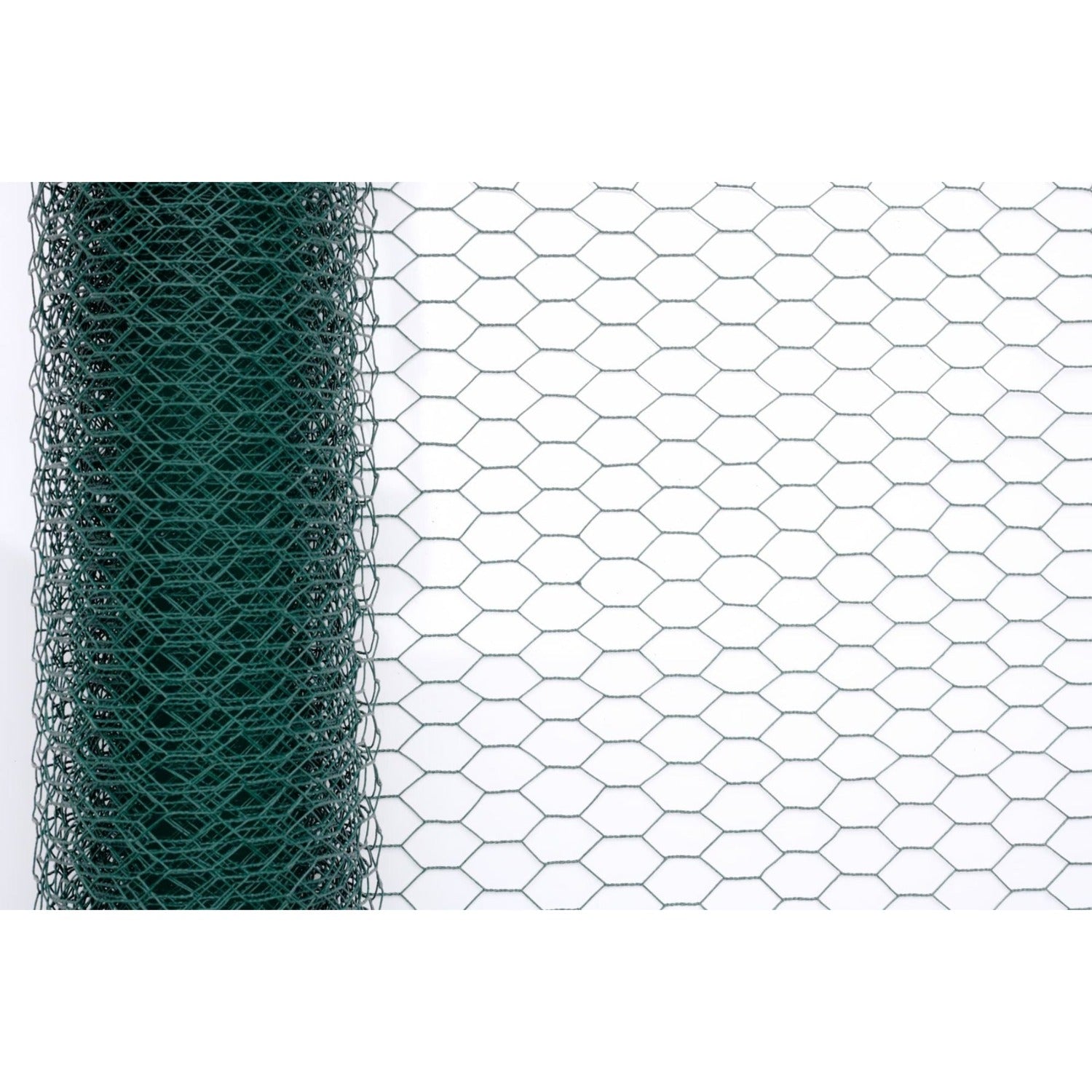 Хексагонална мрежа HOBBY FENCE с PVC покритие, 20 x 20 мм, Ø 1.0 мм, зелен цвят