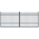 Двукрила оградна врата PORTLAND с елегантен дизайн и спираловидни върхове.