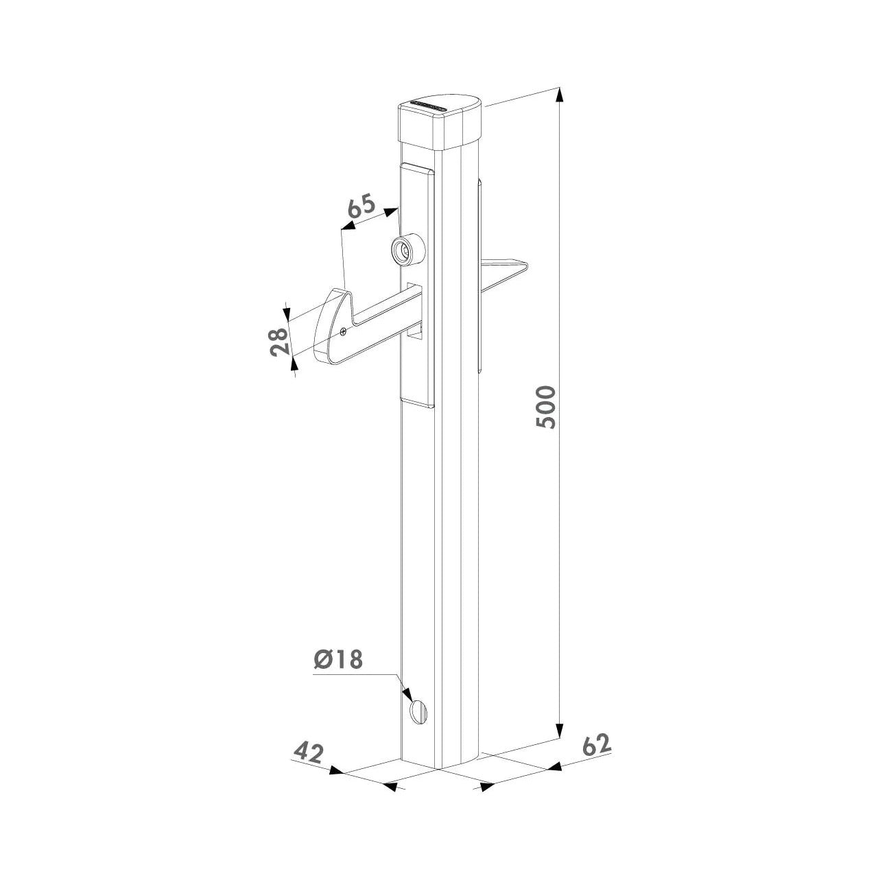 Алуминиев стопер за пешеходна врата Under Gate Catcher Locinox