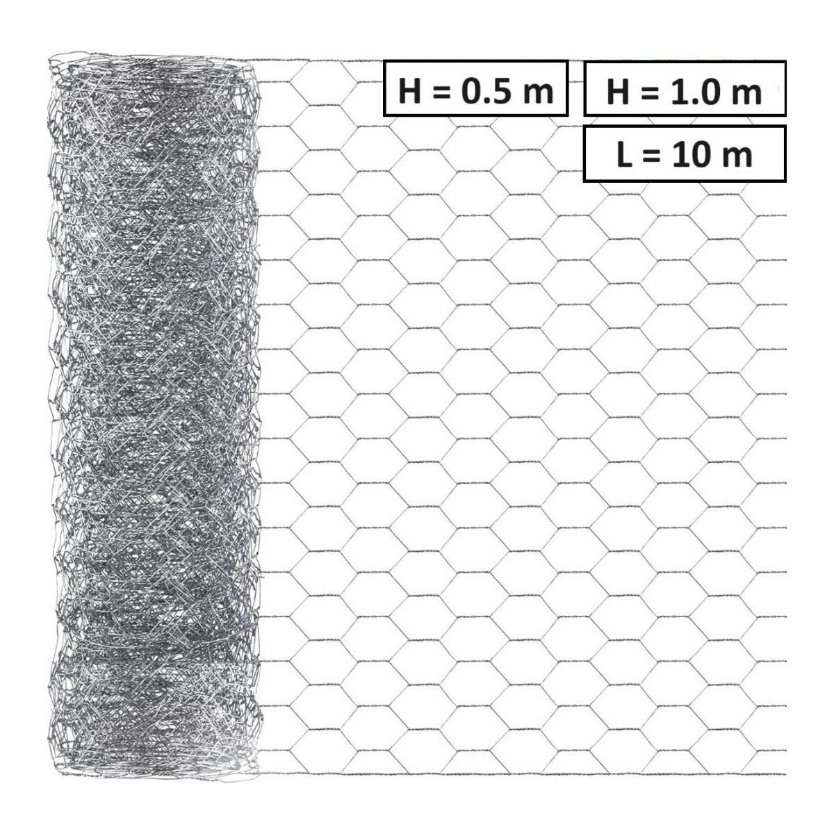 Хексагонална мрежа HOBBY FENCE, 25 x 25 мм., ∅ 0.8 мм., поцинкована