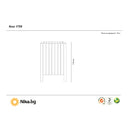 Парков кош 50 литра с дървена облицовка от тропическо дърво