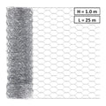 Хексагонална мрежа HOBBY FENCE, 20 x 20 мм, ∅ 0.7 мм, поцинкована