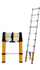 Алуминиева телескопична стълба, 2.60 метра работна височина с 9 стъпала, DRABEST TELE MAX