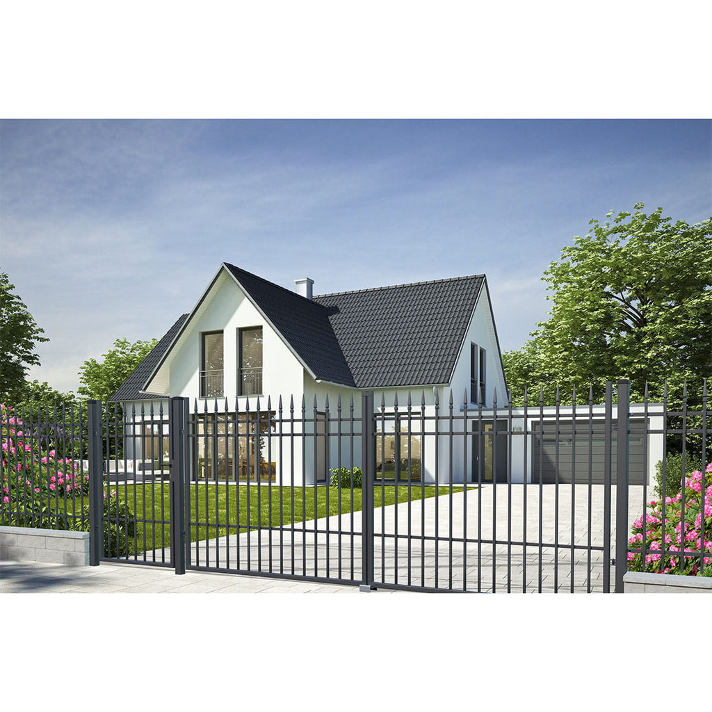 Двукрила оградна врата + панти Portland, 1.60 x 4.00 метра - Nika.bg