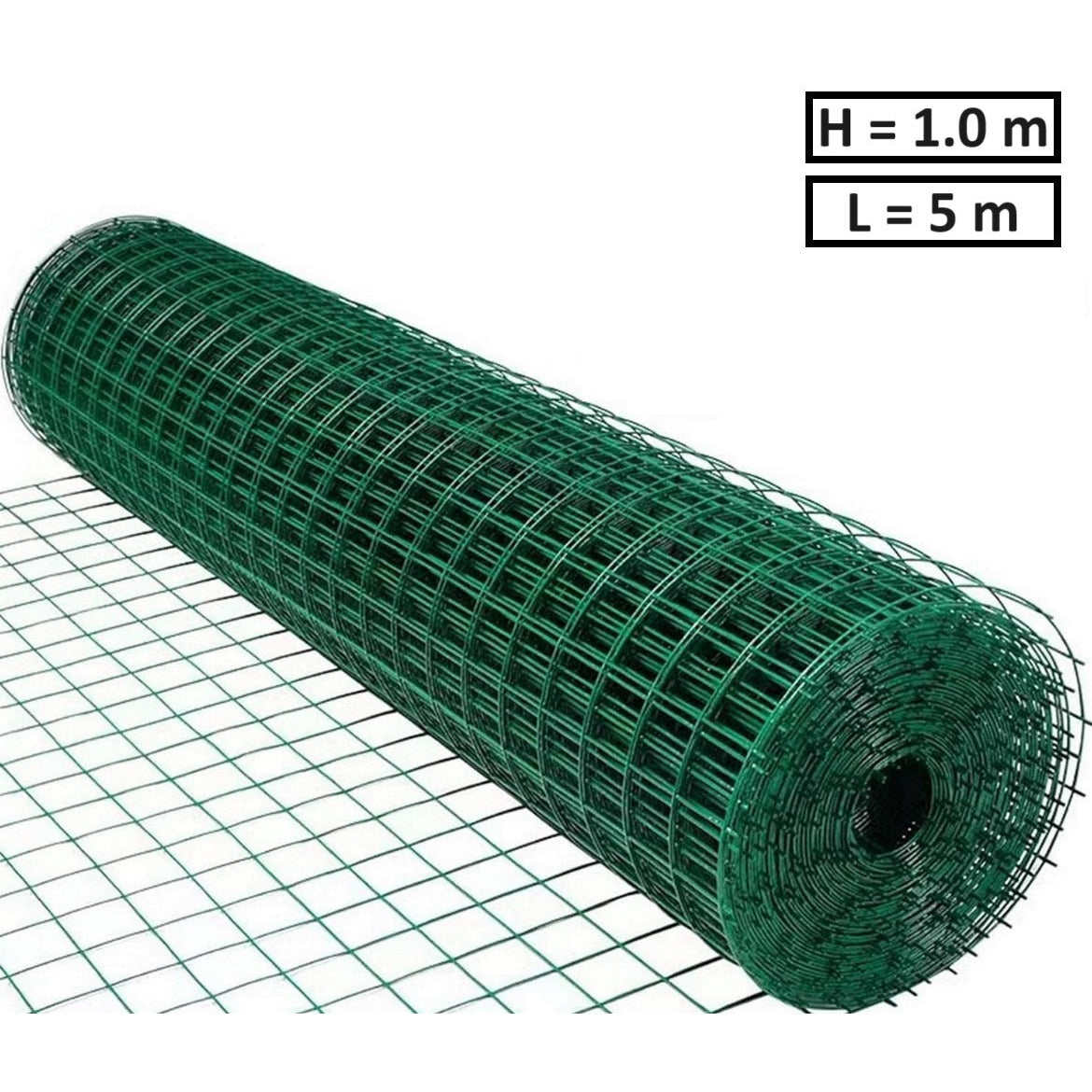 Електрозаварена мрежа HOBBY FENCE с PVC покритие, 19 x 19 мм, ø 0.9 мм, зелен цвят