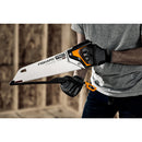 Трион Fiskars PRO PowerTooth (38 см, 9 TPI) в ръка с ергономична дръжка и индукционно закалени зъбци, готов за рязане на дърво