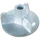 Гайка за кофражни шпилки ф18, с диаметър 110мм, изработена от горещо галванизирана стомана.