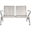 Посетителска пейка Брюксел 2 с перфорирана ламарина за комфорт и вентилация.