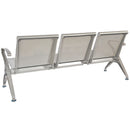 Посетителска пейка Брюксел 3 с елегантен дизайн и перфорирана ламарина за комфорт и вентилация.