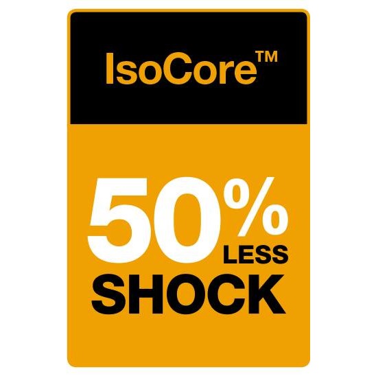 Чук за разбиване и къртене Fiskars IsoCore™ 4.76 kg размер L - лого IsoCore™ и надпис 50% по-малко вибрации