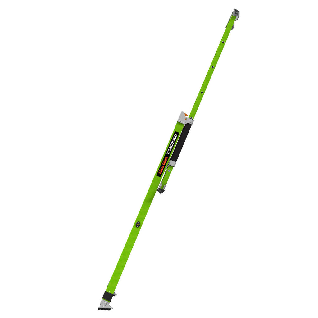 Двураменна стълба от фибростъкло 7+6 стъпала Little Giant TELECOMBO с GROUND CUE, V-bar и двупозиционни пети