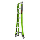 Двураменна стълба от фибростъкло 6+5 стъпала Little Giant TELECOMBO с GROUND CUE, V-bar и двупозиционни пети