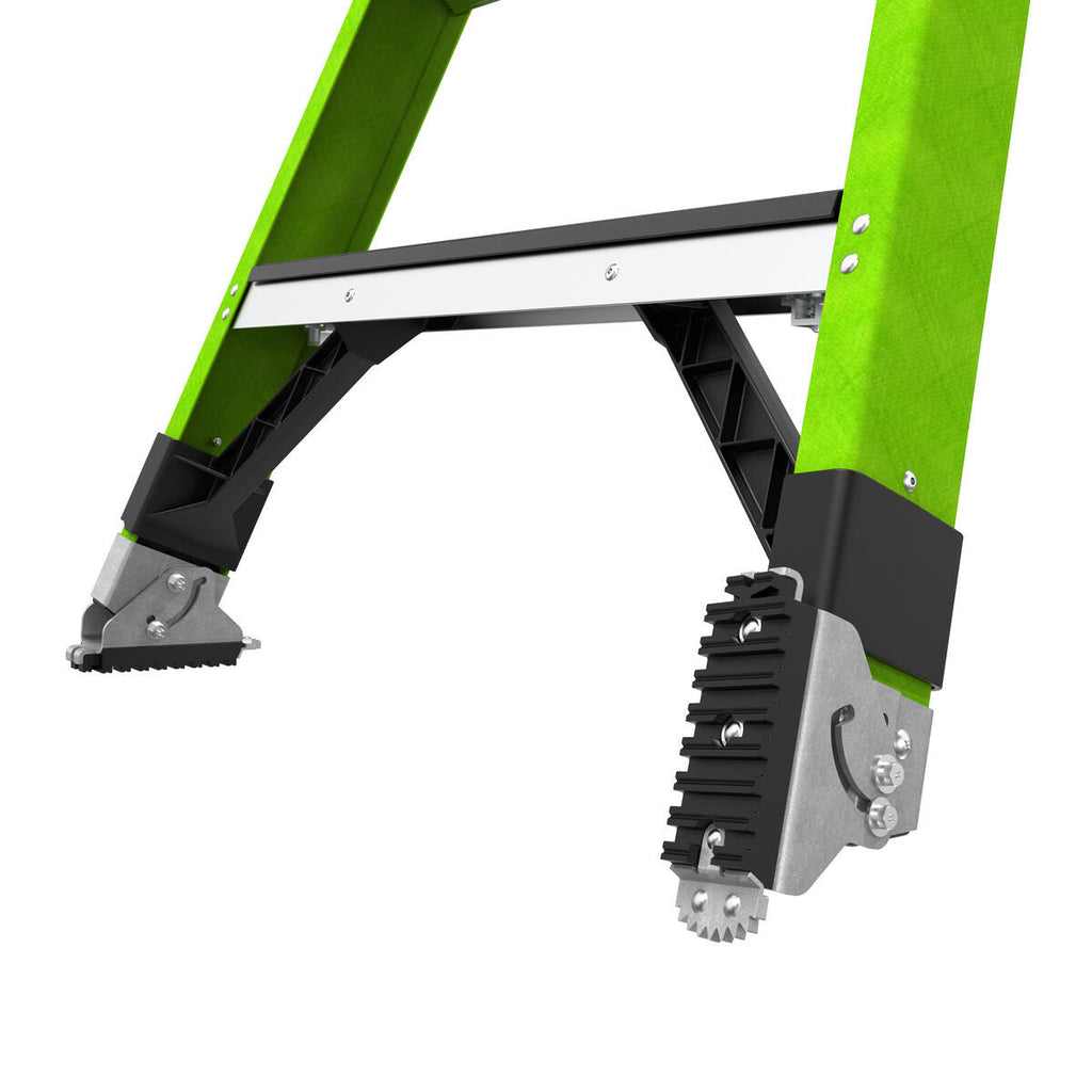 Двураменна стълба от фибростъкло 5+4 стъпала Little Giant TELECOMBO с GROUND CUE, V-bar и двупозиционни пети