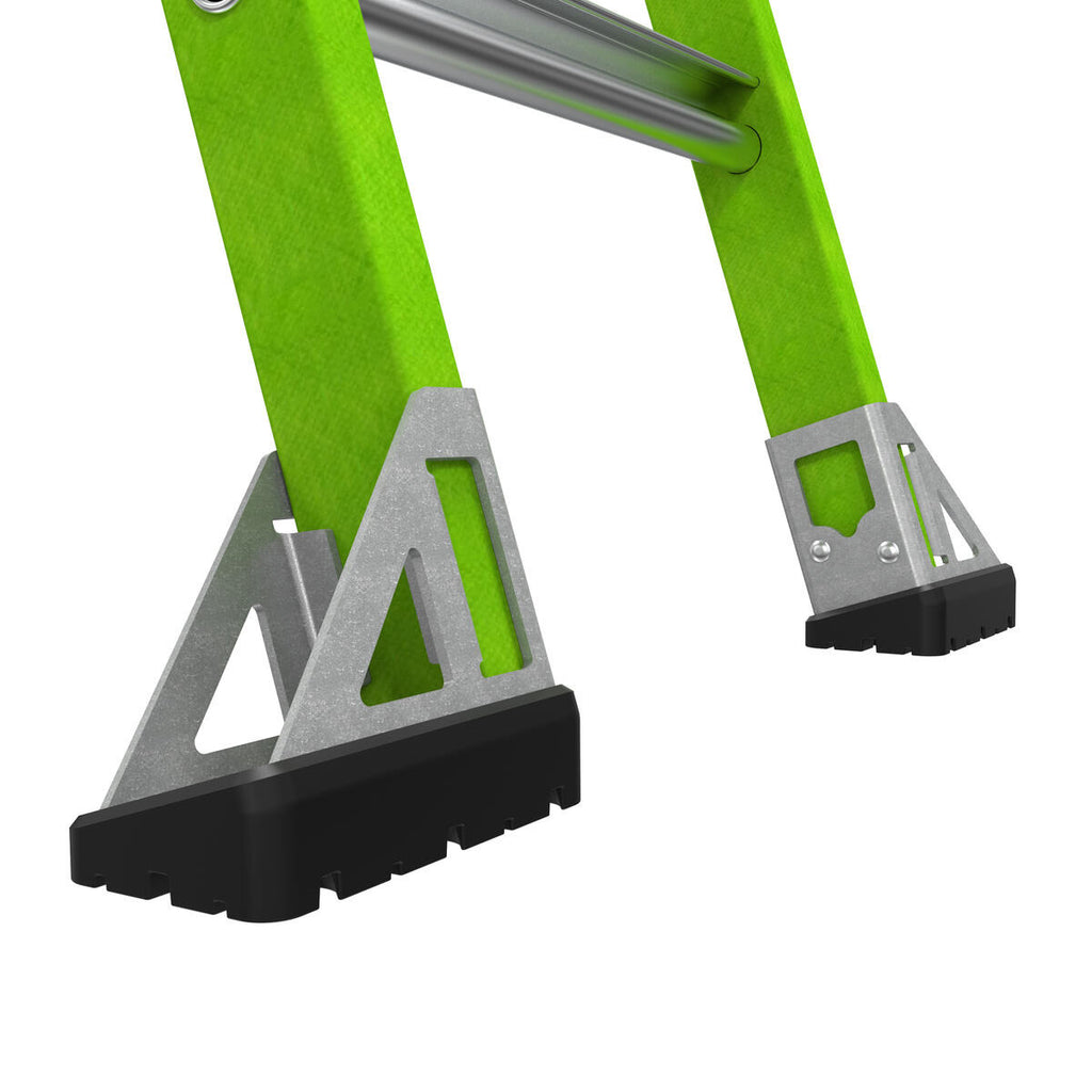 Двураменна стълба от фибростъкло 5+4 стъпала Little Giant TELECOMBO с GROUND CUE, V-bar и двупозиционни пети