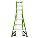 Двураменна стълба от фибростъкло 6+5 стъпала Little Giant TELECOMBO с GROUND CUE, V-bar и двупозиционни пети