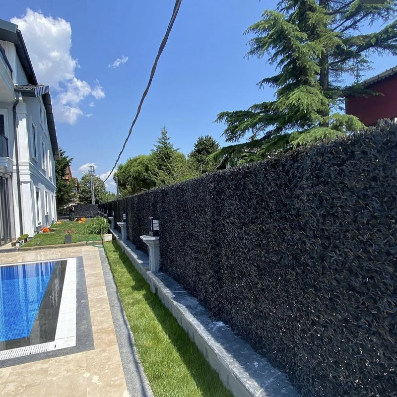 Плетена оградна мрежа с декоративно PVC покривало Grass Fence Premium, цвят сив