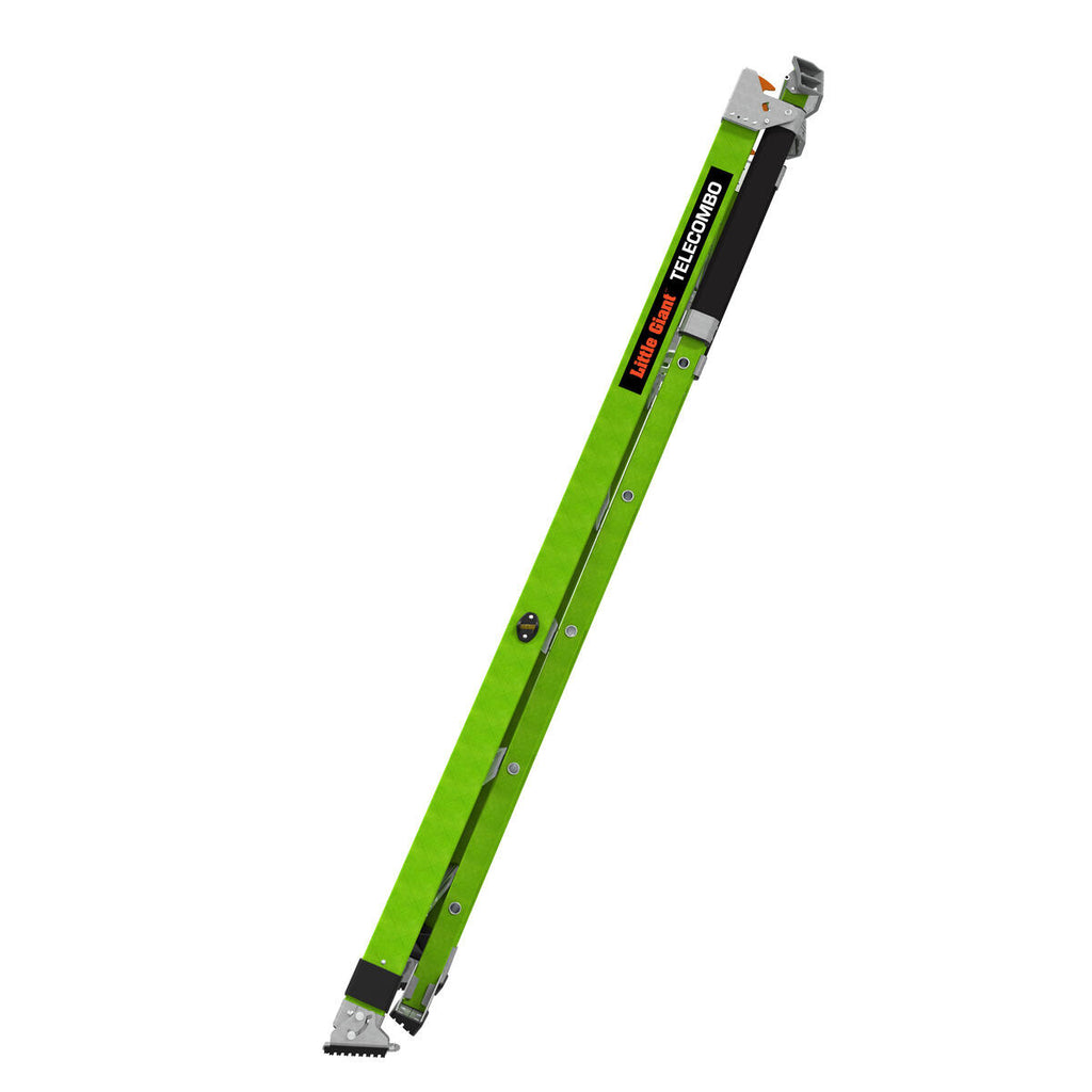 Двураменна стълба от фибростъкло 7+6 стъпала Little Giant TELECOMBO с GROUND CUE, V-bar и двупозиционни пети