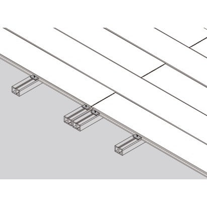 Подложен монтажен профил за WPC декинг 50x30 mm, L=2.0 м, черен