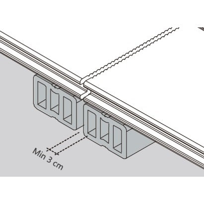 Подложен монтажен профил за WPC декинг 50x30 mm, L=2.0 м, черен