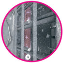 Набъбваща лента монтирана под арматурни пръти в кофражна система.