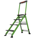 Степ стълба от фибростъкло Little Giant Jumbo Step с широки, противохлъзгащи стъпала за удобство и стабилност.