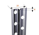 Профил за гипсова мазилка с ширина 21мм и височина 6мм, поцинкована ламарина, с отвори за закрепване.