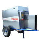 Машина за почистване на кофражни платна Legnotre Symmetrica с колела и контролен панел.