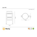 Парков кош поцинкован, правохово боядисан, обем 60 литра