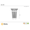 Кош 1125 - висококачествена стомана, 50 л вместимост, лесно почистване, произведено в България.