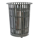 Метален поцинкован кош за боклук, капацитет 175 литра с елегантен дизайн за градска среда.