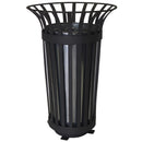 Кош за смет 50 л с анкерни болтове, изработен от поцинкована стомана, черен цвят, лесно почистване.