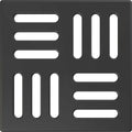 Решетка стандартна за подов сифон 102х102 х4,неръждаема стомана, черен мат