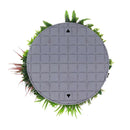 Декоративно кръгло пано за стена ПАПРАТ, ФАЛАРИС с акцент бордо UV Ø50 см.