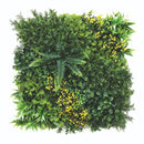 Декоративна плочка ПАПРАТ, МЪХ и ТРОПИЧЕСКИ РАСТЕНИЯ с жълт акцент UV 50х50 см.