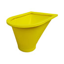 Начален улей за строителни отпадъци в ярко жълт цвят, предназначен за безопасно зареждане на строителни отпадъци.