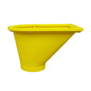 Начален улей за строителни отпадъци в жълт цвят, проектиран за безопасно подаване на строителни материали.