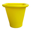 Начален улей за строителни отпадъци в жълт цвят, предназначен за безопасно зареждане на отпадъци в улеи.