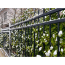 Перфектно проектирана оградна система ASPEN, устойчива на корозия, с модерно ковано желязо.