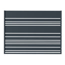 Модерна оградна система LAVENDER в антрацитов цвят с хоризонтални ламели.