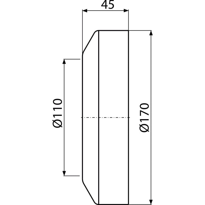 Розетка декоративна за WC Ф110 ,плитка