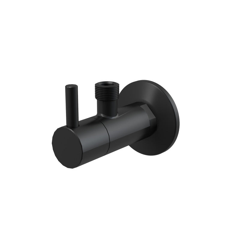 Кран ъглов с филтър 1/2“-3/8“ ,черен мат, овален (към сифон „DESIGN“)