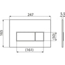 Бутон за вградено тоалетно казанче THIN M578 - черен мат