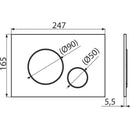 Бутон за вградено тоалетно казанче THIN M678 - черен мат
