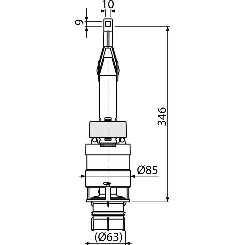 Изпразващ механизъм за вградено казанче АМ101-1120 (резeрвна част)