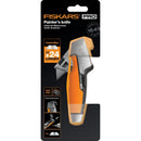 Мултифункционален бояджийски макетен нож Fiskars Pro CarbonMax™ - Цена - Продажба изображение на опакован нож с дръжка, отварачка за кофа и сгъваемо острие