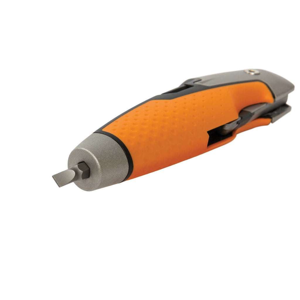 Мултифункционален бояджийски макетен нож Fiskars Pro CarbonMax™ - Цена - Продажба оранжев корпус с отвертъчен накрайник и сгъваемо острие