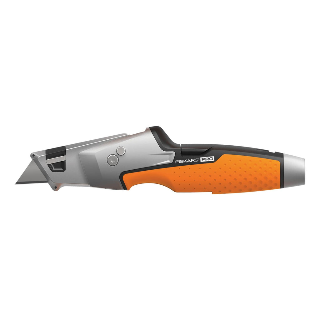 Мултифункционален бояджийски макетен нож Fiskars Pro CarbonMax™ - Цена - Продажба, сгъваемо острие, отварачка за кофа и отвертка