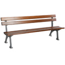 Дървена парковa пейка с метална основа, идеална за градини и обществени пространства. Размери 180 x 54 x 72 см.