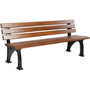 Дървена паркова пейка с метална основа, идеална за усвояване на открито пространство, дължина 180 см.